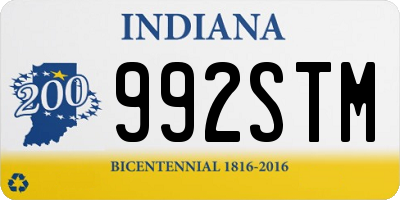 IN license plate 992STM