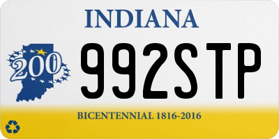 IN license plate 992STP