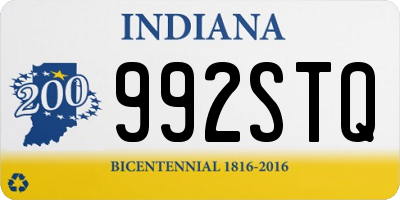 IN license plate 992STQ