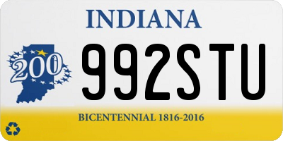 IN license plate 992STU