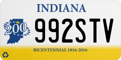 IN license plate 992STV