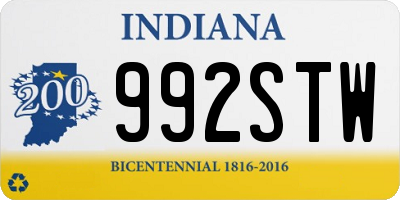 IN license plate 992STW