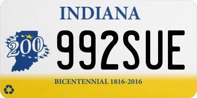 IN license plate 992SUE