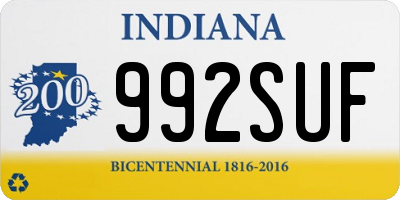 IN license plate 992SUF