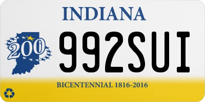 IN license plate 992SUI