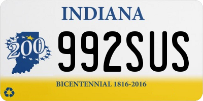 IN license plate 992SUS