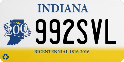 IN license plate 992SVL