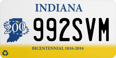 IN license plate 992SVM