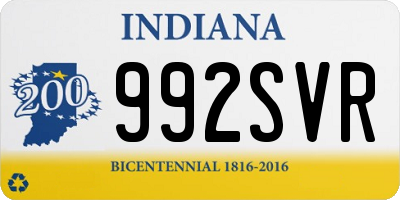 IN license plate 992SVR