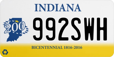 IN license plate 992SWH