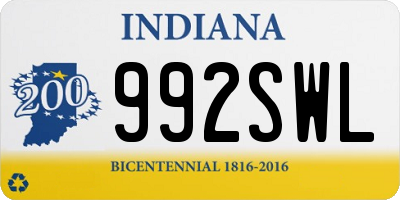 IN license plate 992SWL