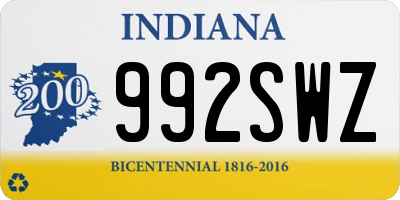 IN license plate 992SWZ