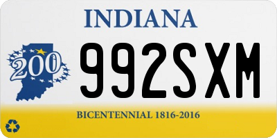 IN license plate 992SXM