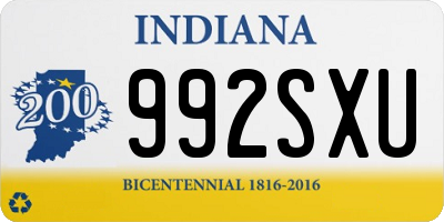 IN license plate 992SXU