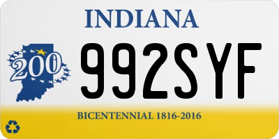 IN license plate 992SYF