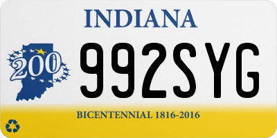 IN license plate 992SYG