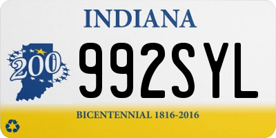 IN license plate 992SYL