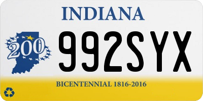 IN license plate 992SYX