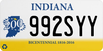 IN license plate 992SYY