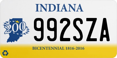 IN license plate 992SZA