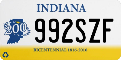 IN license plate 992SZF