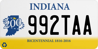 IN license plate 992TAA