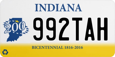 IN license plate 992TAH