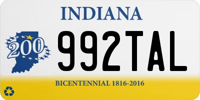 IN license plate 992TAL