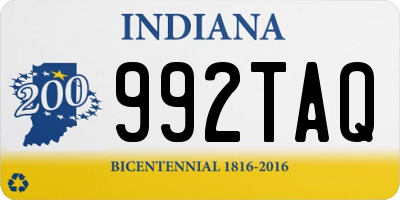 IN license plate 992TAQ