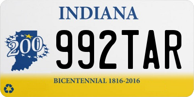 IN license plate 992TAR