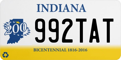 IN license plate 992TAT