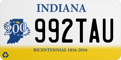 IN license plate 992TAU