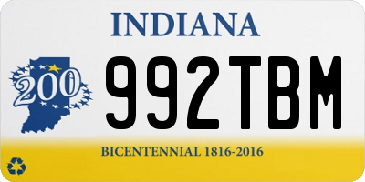 IN license plate 992TBM