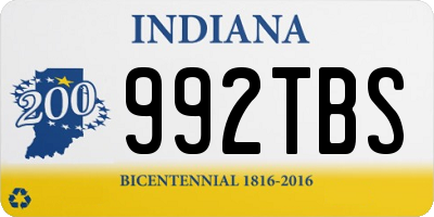 IN license plate 992TBS