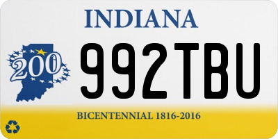 IN license plate 992TBU