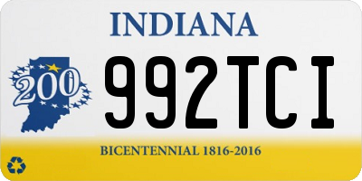 IN license plate 992TCI