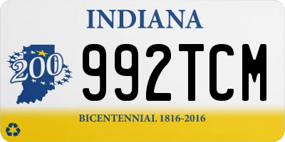 IN license plate 992TCM