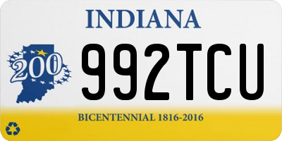 IN license plate 992TCU
