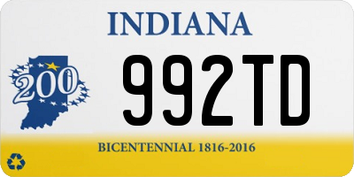 IN license plate 992TD