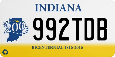 IN license plate 992TDB