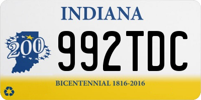 IN license plate 992TDC