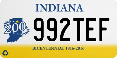 IN license plate 992TEF