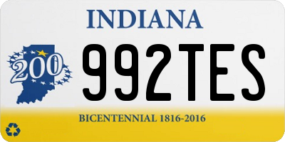 IN license plate 992TES