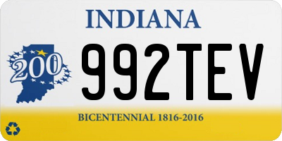 IN license plate 992TEV