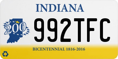 IN license plate 992TFC