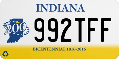 IN license plate 992TFF