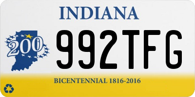 IN license plate 992TFG