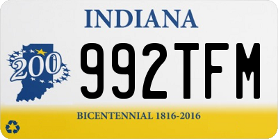 IN license plate 992TFM