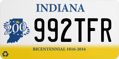 IN license plate 992TFR