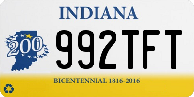 IN license plate 992TFT